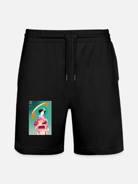 Geisha 2 - Stanley/Stella Trainer Unisex Organic Jogging Shorts - black