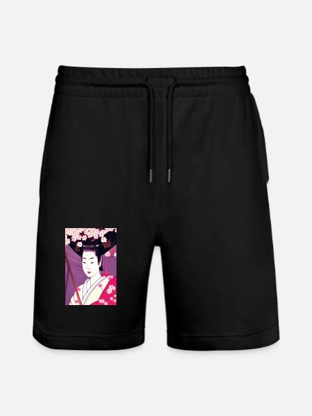 Geisha 4 - Stanley/Stella Trainer Unisex Organic Jogging Shorts - black
