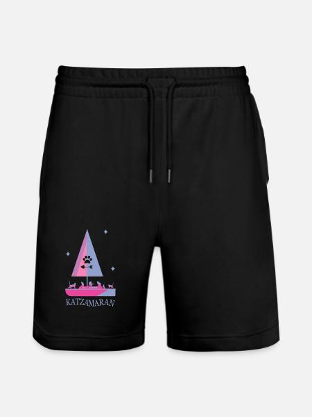 Katzamaran Boot - Stanley/Stella Unisex Bio Joggingshorts Trainer - Schwarz