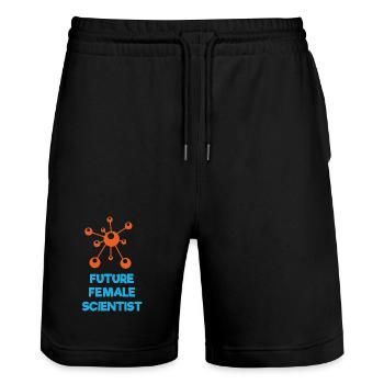Futures femmes scientifiques - Short de jogging bio TRAINER Stanley/Stella unisexe - noir - Devant - Nik (191cm) & Marisol (170cm)
