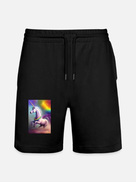 Unicorn - Stanley/Stella Trainer Unisex Organic Jogging Shorts - black