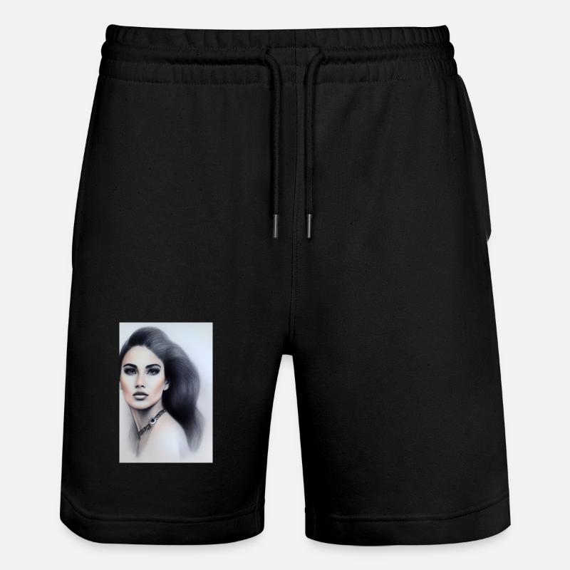 Femme avec des bijoux - Short de jogging bio TRAINER Stanley/Stella unisexe - noir