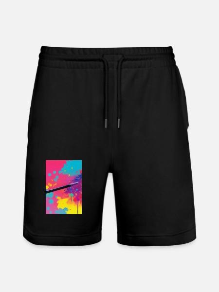 Abstract art - Stanley/Stella Trainer Unisex Organic Jogging Shorts - black
