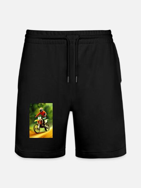 Motocross Riding - Stanley/Stella Trainer Unisex Organic Jogging Shorts - black