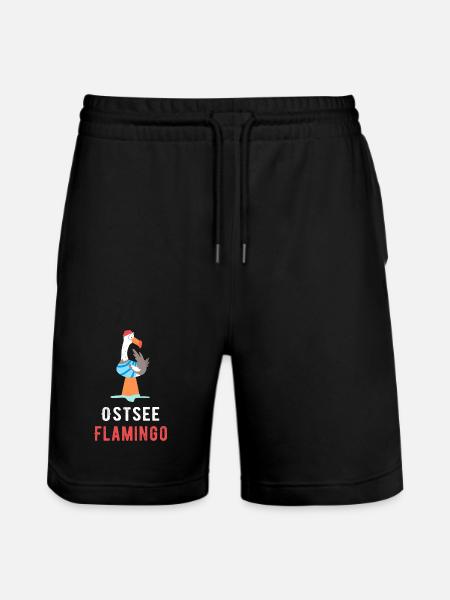 Ostsee Flamingo - Stanley/Stella Unisex Bio Joggingshorts Trainer - Schwarz