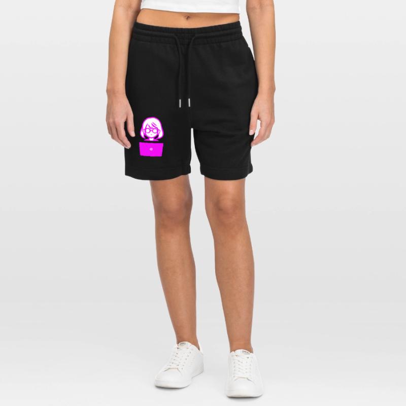 Frau mit Computer Programmierer Coder Stanley/Stella Unisex Bio Joggingshorts Trainer 