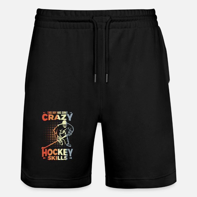 Kleiner Eishockeyspieler - Stanley/Stella Unisex Bio Joggingshorts Trainer  - Schwarz