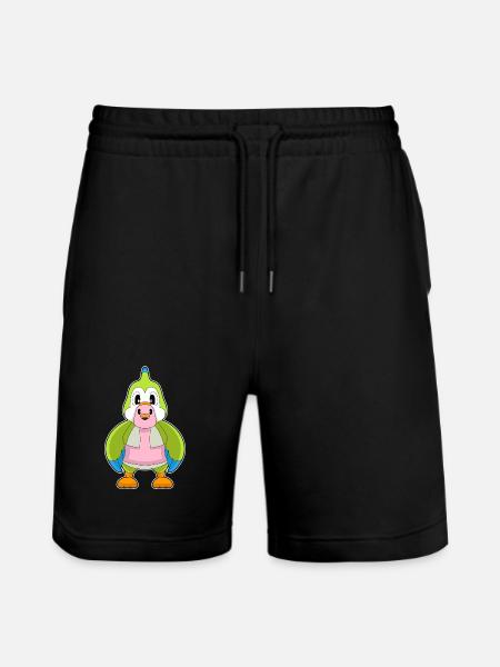Parrot Flamingo - Stanley/Stella Trainer Unisex Organic Jogging Shorts - black