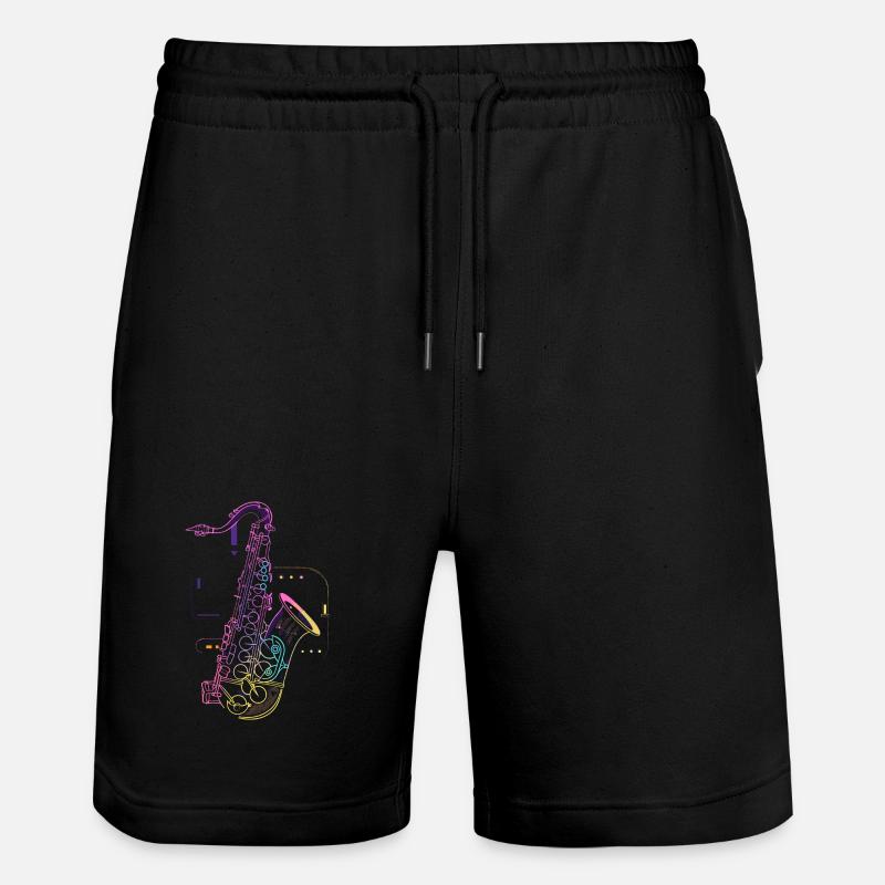 Dessin de saxophone - Short de jogging bio TRAINER Stanley/Stella unisexe - noir