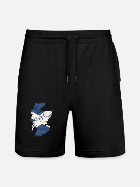 Flag of Scotland, Scottish pride - Stanley/Stella Trainer Unisex Organic Jogging Shorts - black