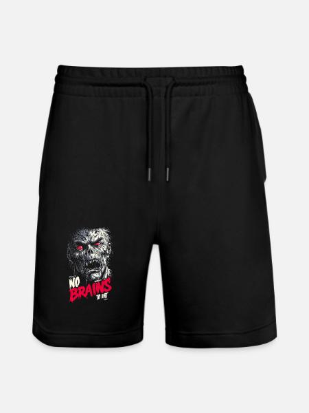 There are no brains - Stanley/Stella Trainer Unisex Organic Jogging Shorts - black