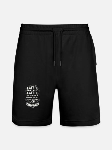 Coffee Funny Coffee Saying Office - Stanley/Stella Trainer Unisex Organic Jogging Shorts - black