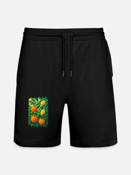 Citrus Grove Dream - Stanley/Stella Trainer Unisex Organic Jogging Shorts - black