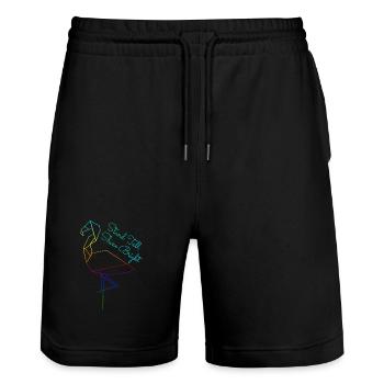 Stand Tall, Shine Bright - Stanley/Stella Unisex Bio Joggingshorts Trainer  - Schwarz - Vorne - Nik (191cm) & Marisol (170cm)
