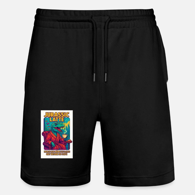 T-Rex Latte - Le café des légendes - Short de jogging bio TRAINER Stanley/Stella unisexe - noir