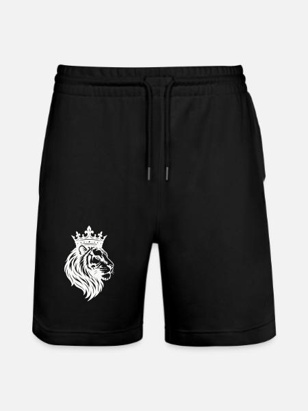 Löwe Krone King - Stanley/Stella Unisex Bio Joggingshorts Trainer  - Schwarz