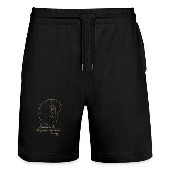 Golden Ratio - Stanley/Stella Unisex Bio Joggingshorts Trainer  - Schwarz - Vorne - Nik (191cm) & Marisol (170cm)