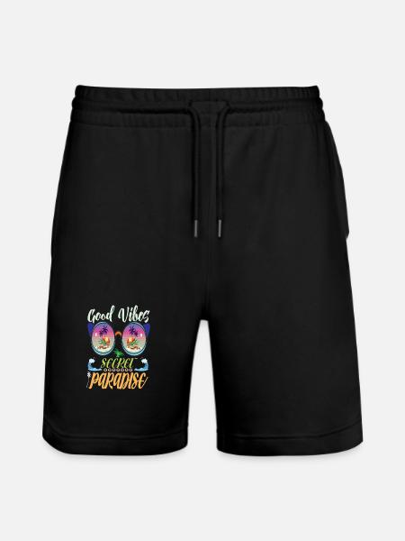 Tropical Sunglasses Design - Stanley/Stella Trainer Unisex Organic Jogging Shorts - black