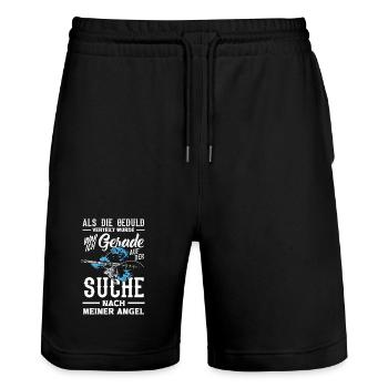 Patience distributed? I'm looking for my fishing rod - Stanley/Stella Trainer Unisex Organic Jogging Shorts - black - Front - Nik (191cm) & Marisol (170cm)