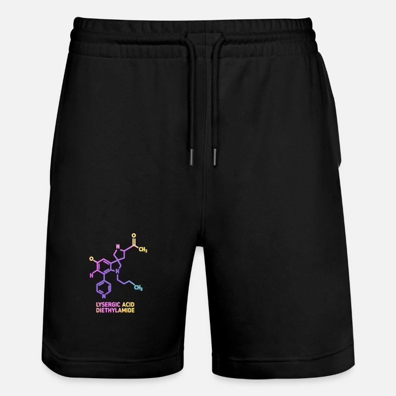 Psychedelic Molecular Art LSD - Stanley/Stella Trainer Unisex Organic Jogging Shorts - black