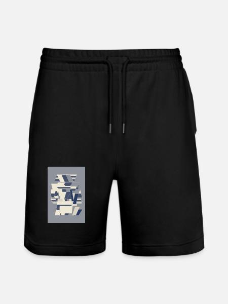 Blue Robot Warrior - Stanley/Stella Trainer Unisex Organic Jogging Shorts - black