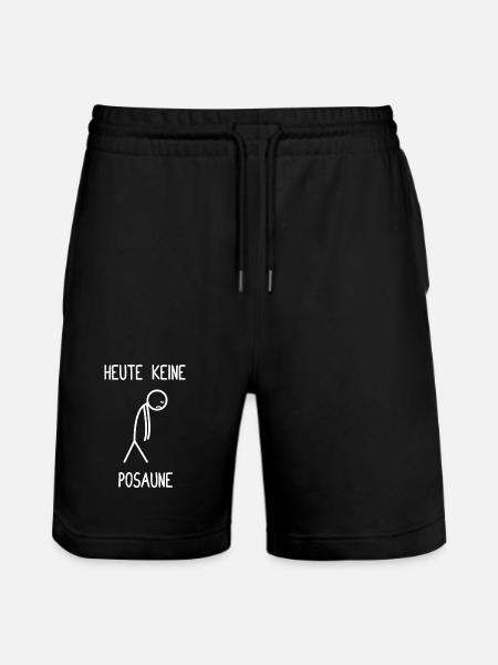 Today no trombone trombone player trombonist - Stanley/Stella Trainer Unisex Organic Jogging Shorts - black