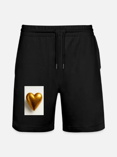 A heart of gold - Stanley/Stella Trainer Unisex Organic Jogging Shorts - black