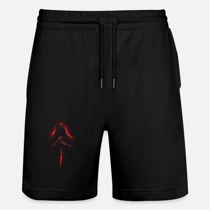 Roter Sensenmann Dolch - Stanley/Stella Unisex Bio Joggingshorts Trainer  - Schwarz