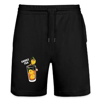 Chai Tee Thé sucré - Short de jogging bio TRAINER Stanley/Stella unisexe - noir - Devant - Nik (191cm) & Marisol (170cm)