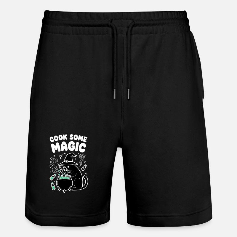 Magie féline dans le chaudron - Short de jogging bio TRAINER Stanley/Stella unisexe - noir