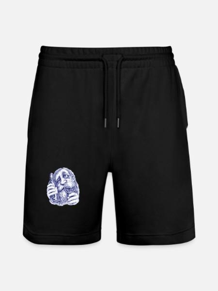 Bacchus | Wine-drunk old gentleman - Stanley/Stella Trainer Unisex Organic Jogging Shorts - black