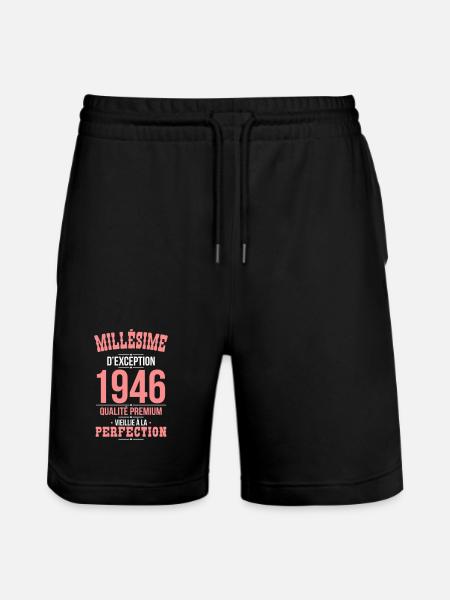 1946 – Millésime d’exception – Qualité premium - Short de jogging bio TRAINER Stanley/Stella unisexe - noir