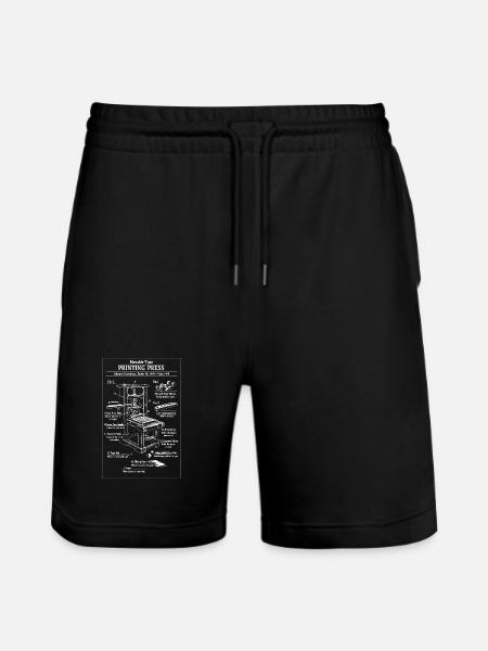 Plan d’impression classique - Short de jogging bio TRAINER Stanley/Stella unisexe - noir