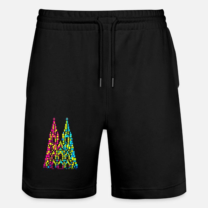 Cathédrale de Cologne, Carnaval, Carnaval, Confettis - Short de jogging bio TRAINER Stanley/Stella unisexe - noir