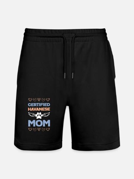 Certified Havanese Mom - Stanley/Stella Trainer Unisex Organic Jogging Shorts - black