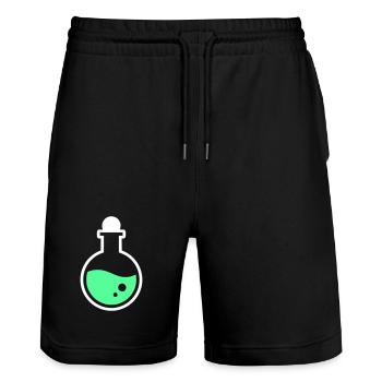 Vecteur de jeu de mana pour potions - Short de jogging bio TRAINER Stanley/Stella unisexe - noir - Devant - Nik (191cm) & Marisol (170cm)