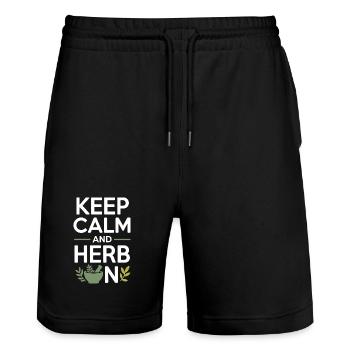 Certified Clinical Botanical Medicine Specialist  - Stanley/Stella Trainer Unisex Organic Jogging Shorts - black - Front - Nik (191cm) & Marisol (170cm)