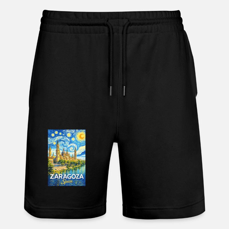 Saragozza, Spagna - Pantaloncini da jogger ecologici unisex Trainer di Stanley/Stella - nero