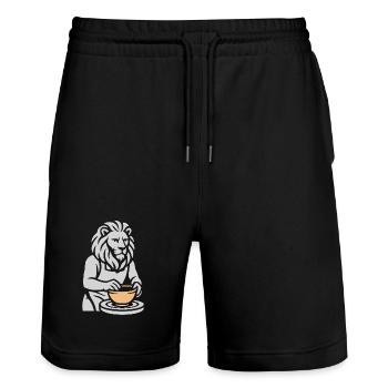 Silver Spirit: The Master Ceramist Lion - Short de jogging bio TRAINER Stanley/Stella unisexe - noir - Devant - Nik (191cm) & Marisol (170cm)