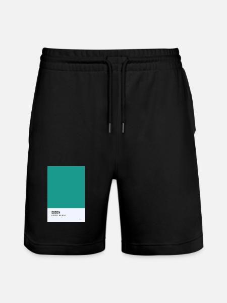 Ideen entstehen im Denken Poster - Stanley/Stella Unisex Bio Joggingshorts Trainer - Schwarz