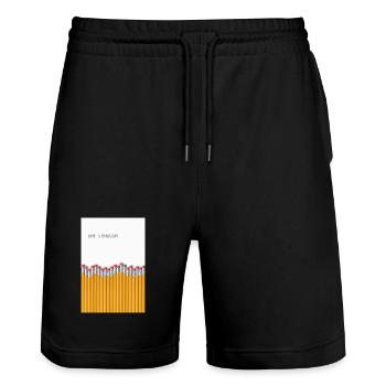 Un seul est suffisant pour un design statement - Short de jogging bio TRAINER Stanley/Stella unisexe - noir - Devant - Nik (191cm) & Marisol (170cm)