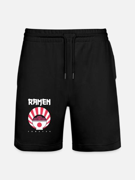 Retro Forever Japanese Ramen Shirt - Stanley/Stella Trainer Unisex Organic Jogging Shorts - black
