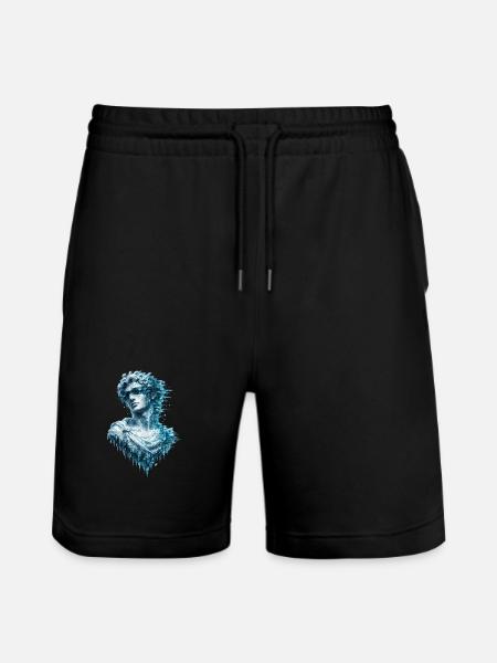 Busto classico in glitch ghiaccio - Stanley/Stella Trainer Unisex Organic Jogging Shorts - black