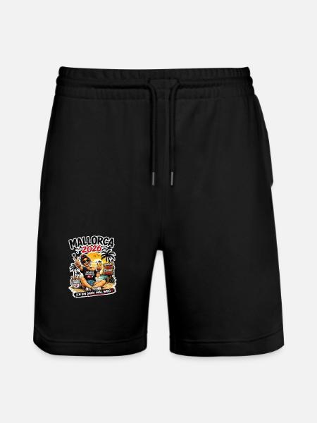 Mallorca 2026 Inselspaß - Stanley/Stella Unisex Bio Joggingshorts Trainer  - Schwarz