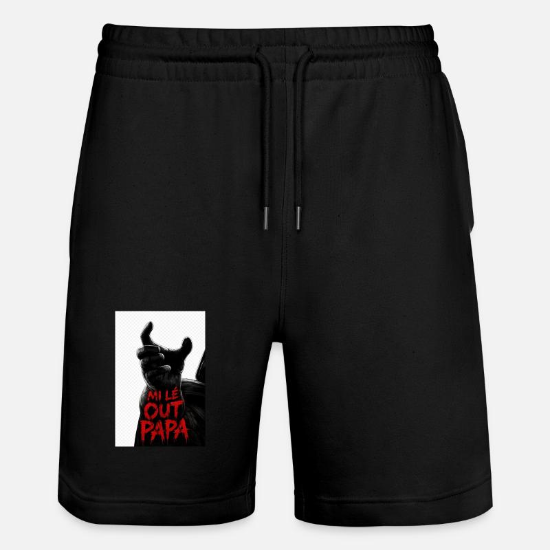 Mi lé out papa 974 - Short de jogging bio TRAINER Stanley/Stella unisexe - noir