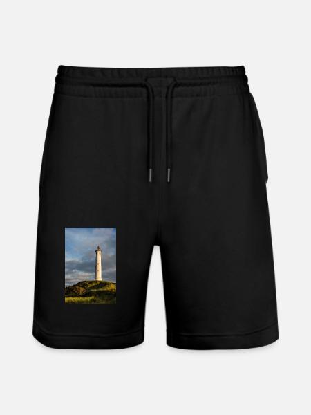 Lighthouse Lyngvig Fyr in Denmark - Stanley/Stella Trainer Unisex Organic Jogging Shorts - black