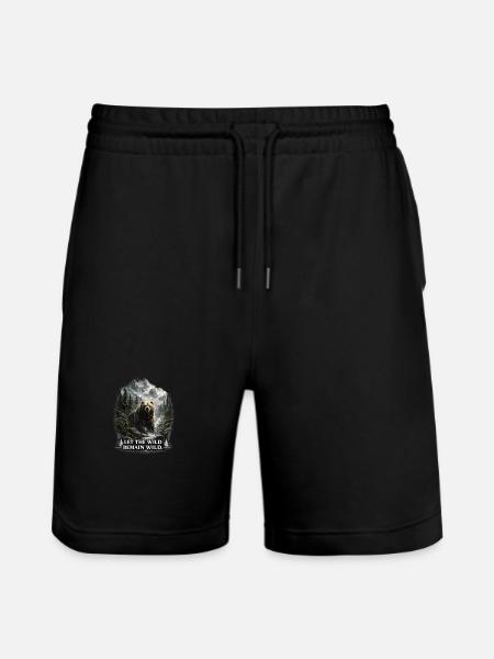 Grizzly Bear – Wilderness & Nature Conservation - Stanley/Stella Trainer Unisex Organic Jogging Shorts - black