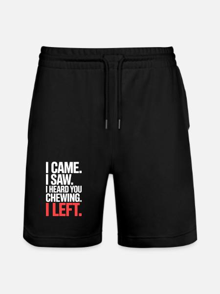 Kaugeräusche Chewing Essgeräusche Schmatzen Kauen - Stanley/Stella Unisex Bio Joggingshorts Trainer  - Schwarz
