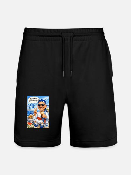 Hellas Morgengruß am Strand - Stanley/Stella Unisex Bio Joggingshorts Trainer  - Schwarz