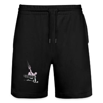 Kitesurfer - Stanley/Stella Unisex Bio Joggingshorts Trainer  - Schwarz - Vorne - Nik (191cm) & Marisol (170cm)